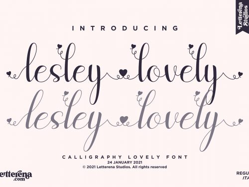 Lesley Lovely Free Font