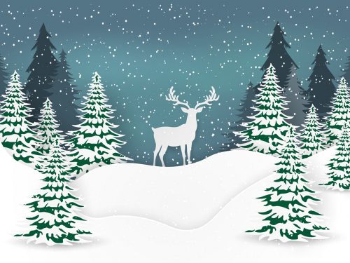 Winter Forest Free Vector Illustration