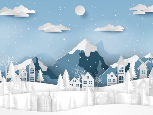 Winter Landscape Illustration