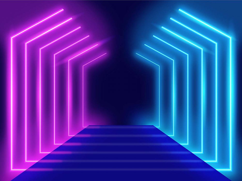 Abstract Neon Lights Background