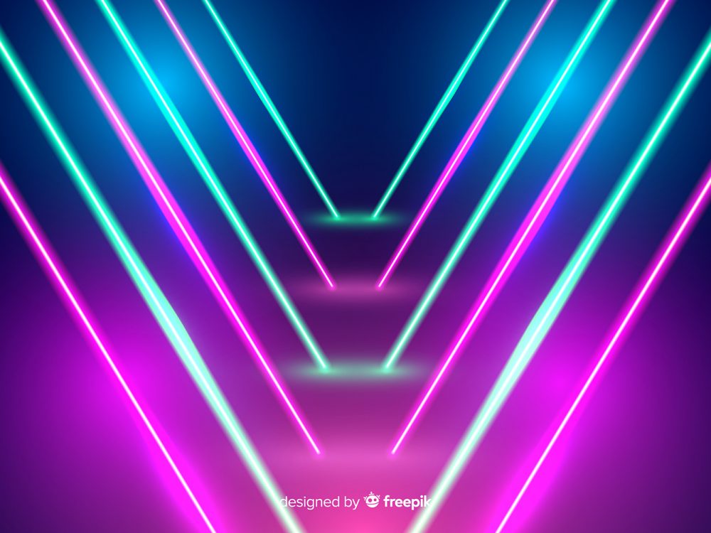 Abstract Neon Lights Background