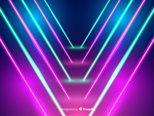 Abstract Neon Lights Background