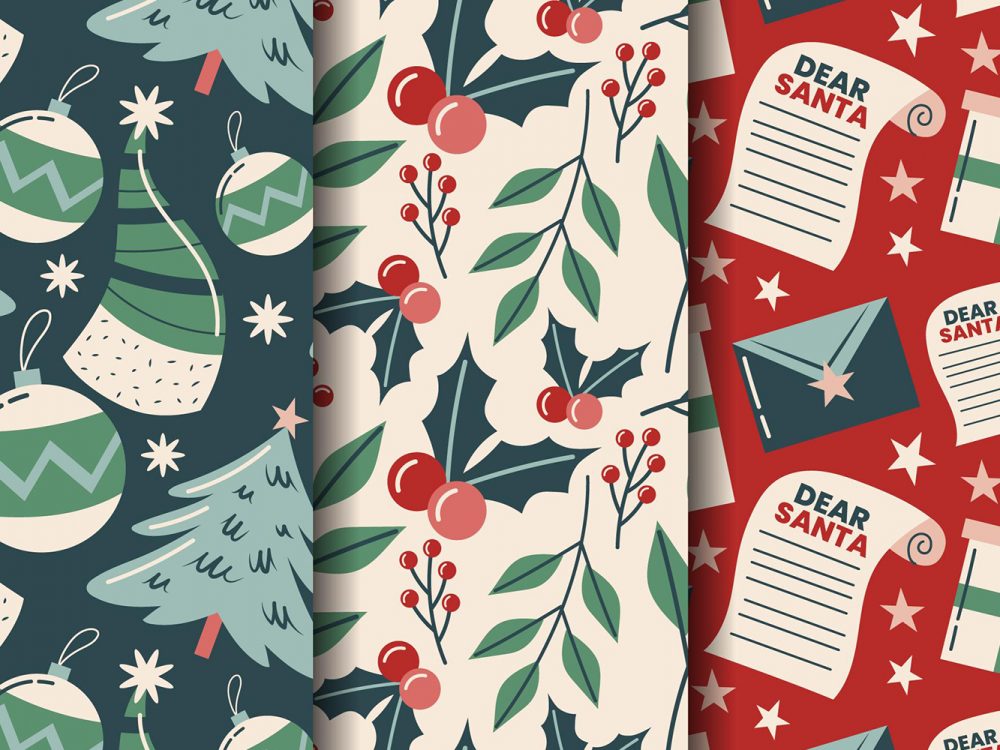 Christmas Decorative Seamless Patterns