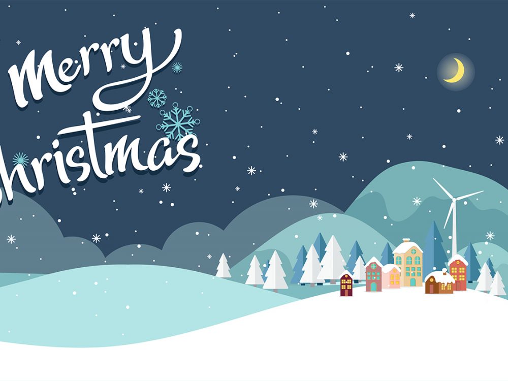 Christmas Landscape Illustration