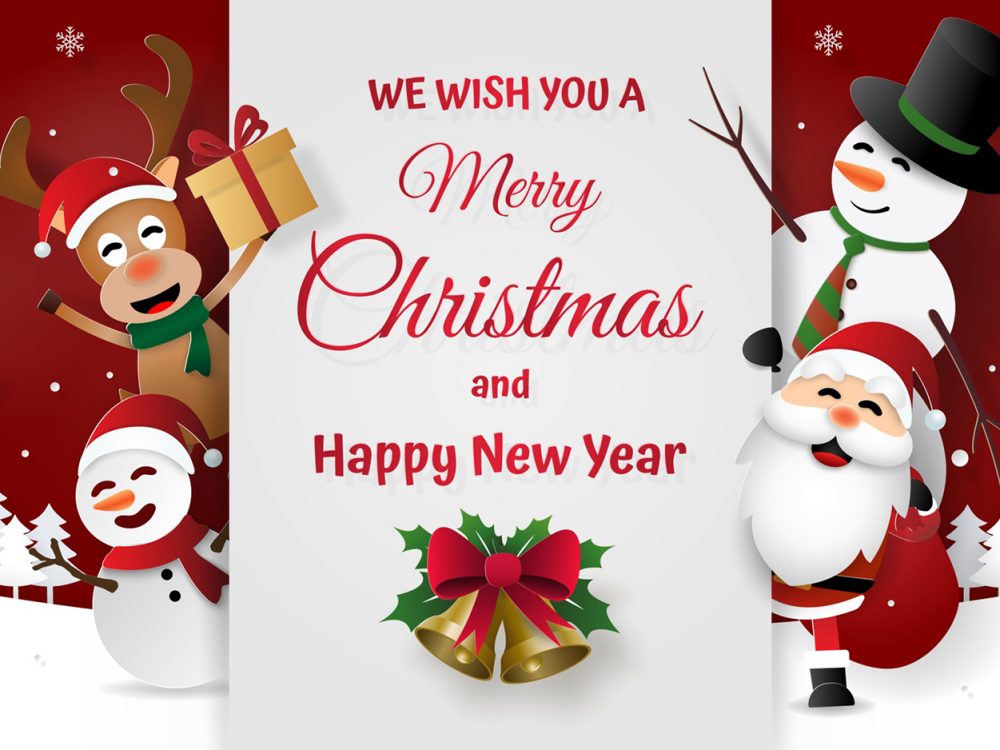 Christmas party with Santa Claus Illustration