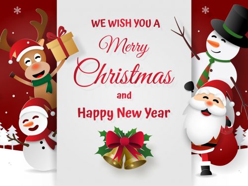 Christmas party with Santa Claus Illustration