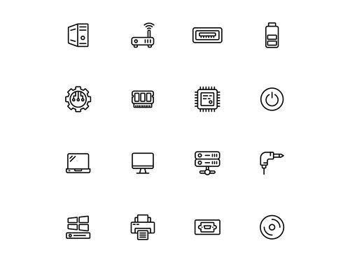 Computer Hardware Icons