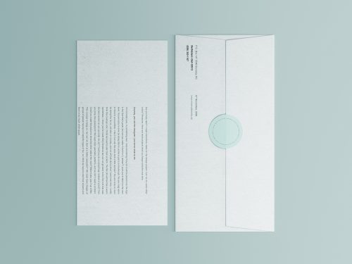 Corporate Envelope and Letter Free Mockup