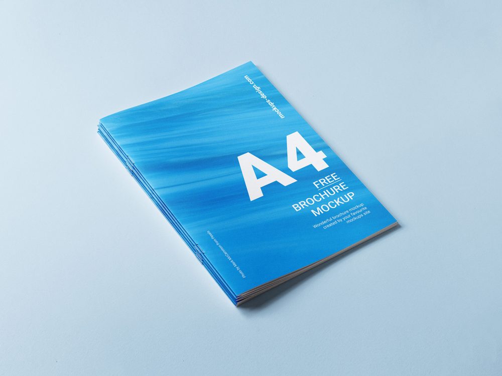 Free A4 Brochure Cover Mockup