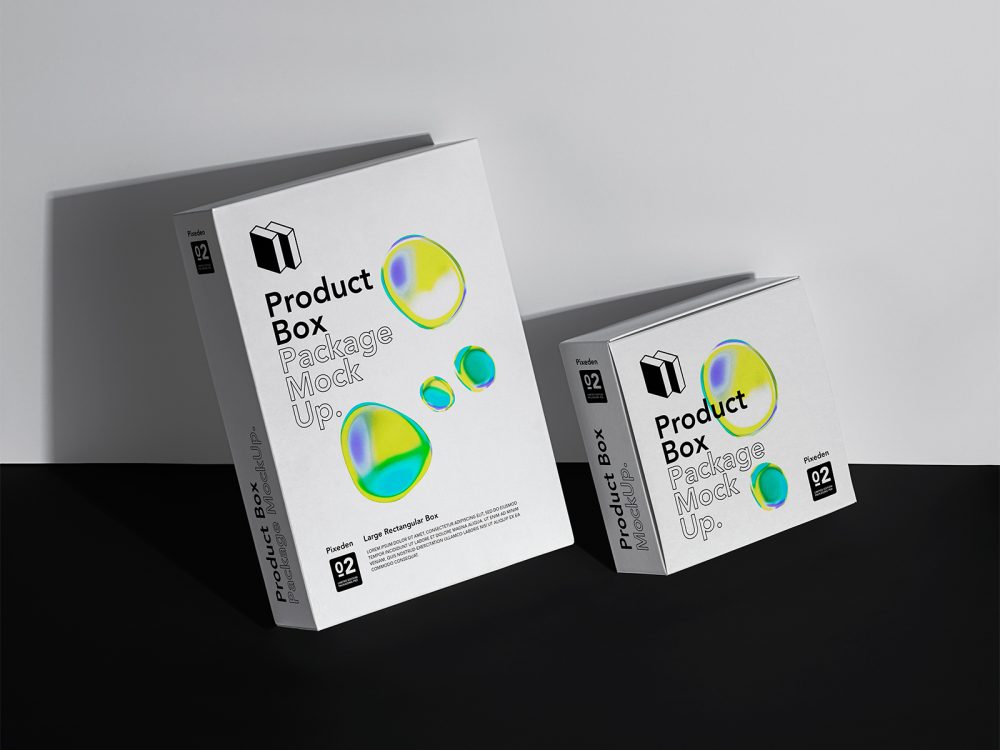 Free Box Packaging Mockup Scene