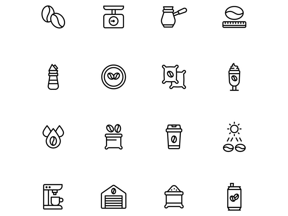 Free Coffee Production Icons