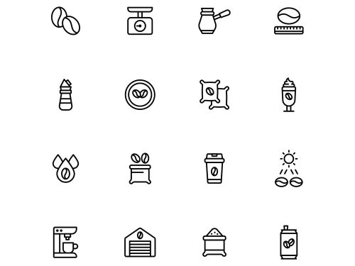 Free Coffee Production Icons