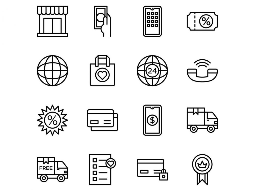 Free E-commerce Vector Icons