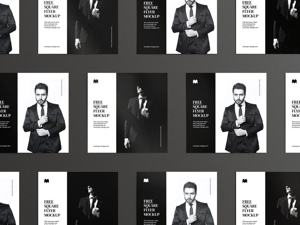 Free Single Square Flyer Mockup