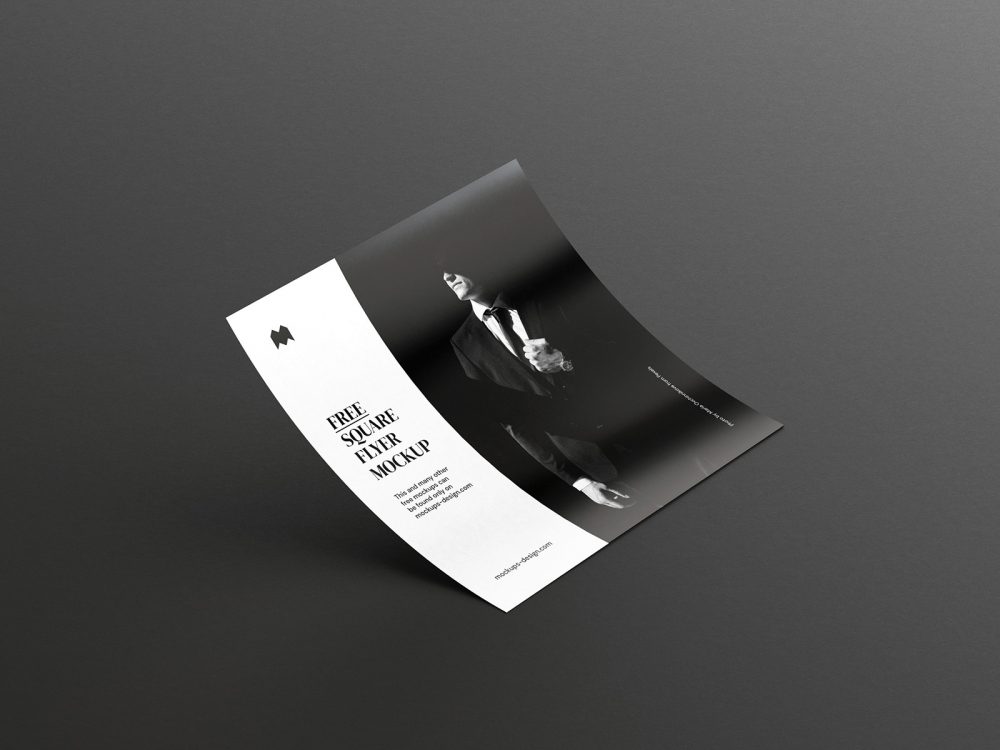 Free Single Square Flyer Mockup