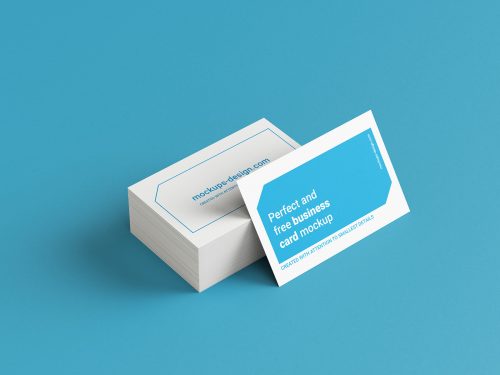 Free Stacked Business Cards Mockup