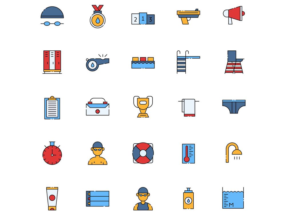 Free Swimming Vector Icons