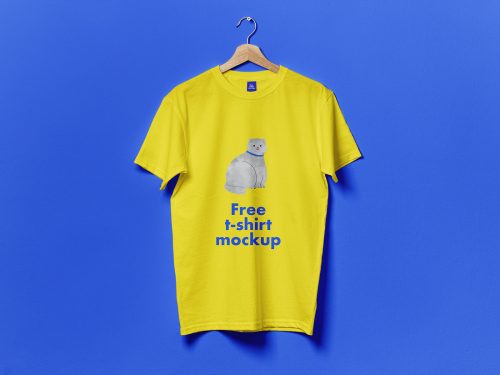 Hanging T-Shirt Free PSD Mockup