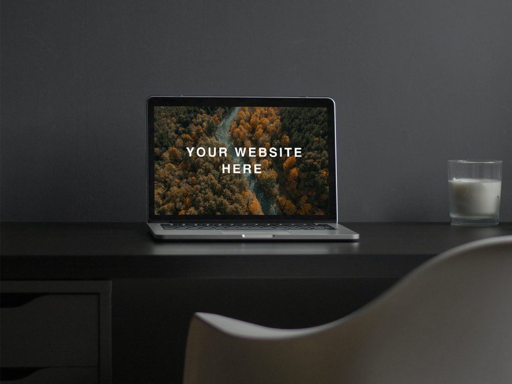 MacBook Pro on Desk Mockup