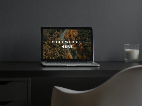 MacBook Pro on Desk Mockup