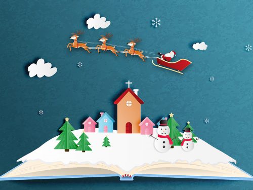 Merry Christmas and Happy New Year Illustration