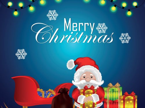 Merry Christmas and Happy New Year Illustration