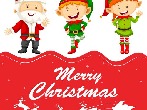 Merry Christmas and Happy New Year Illustration