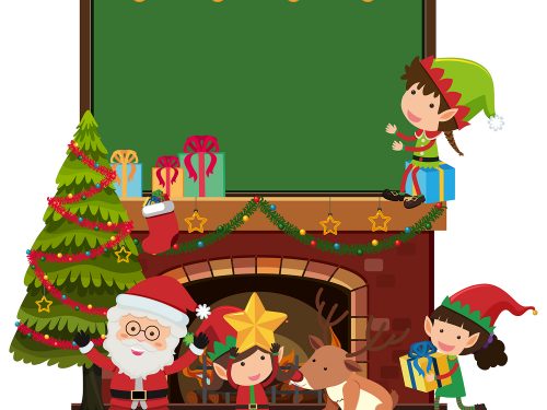 Merry Christmas and Happy New Year Illustration