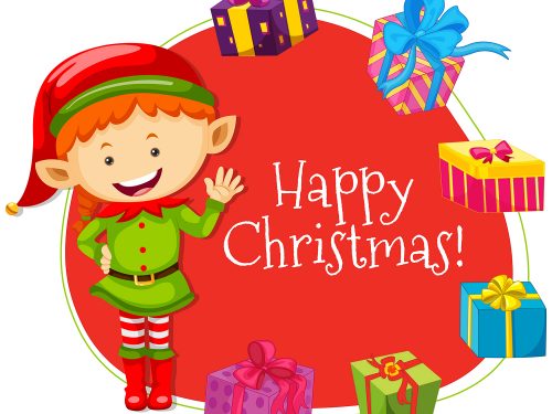 Merry Christmas and Happy New Year Illustration