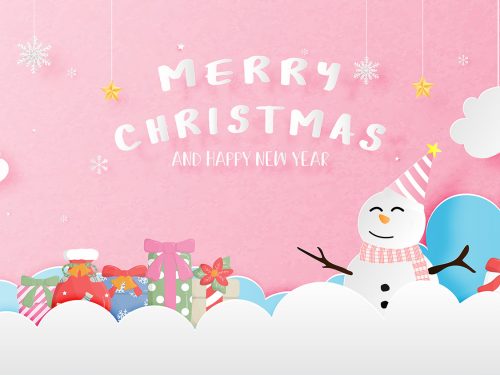 Merry Christmas and Happy New Year Illustration