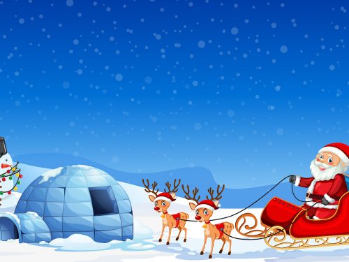 Merry Christmas and Happy New Year Illustration