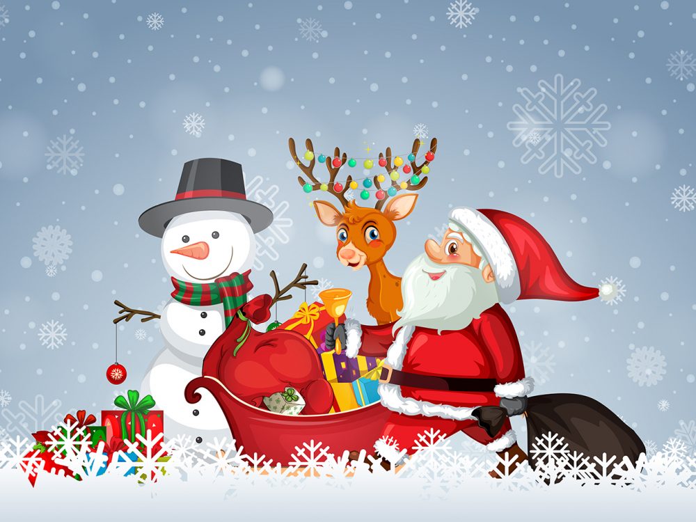 Merry Christmas and Happy New Year Illustration