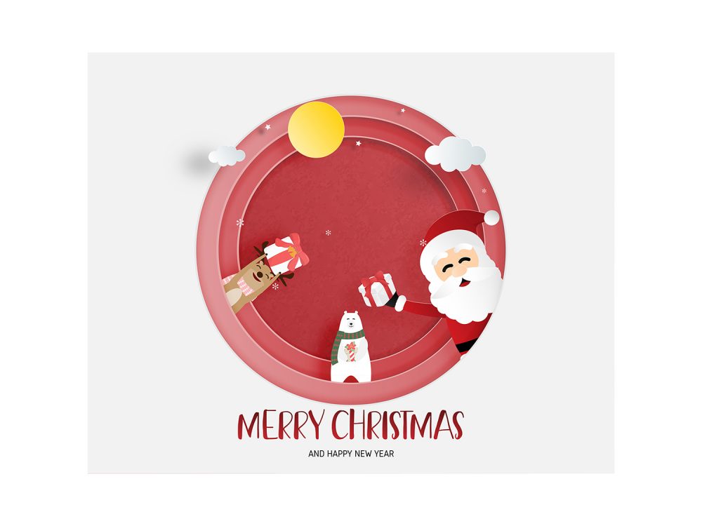 Merry Christmas and Happy New Year Illustration