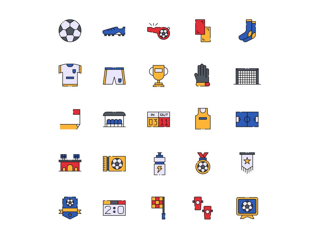 Soccer Vector Free Icon Set