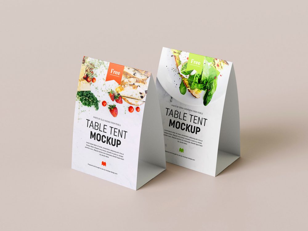 Table Tent Free Mockup