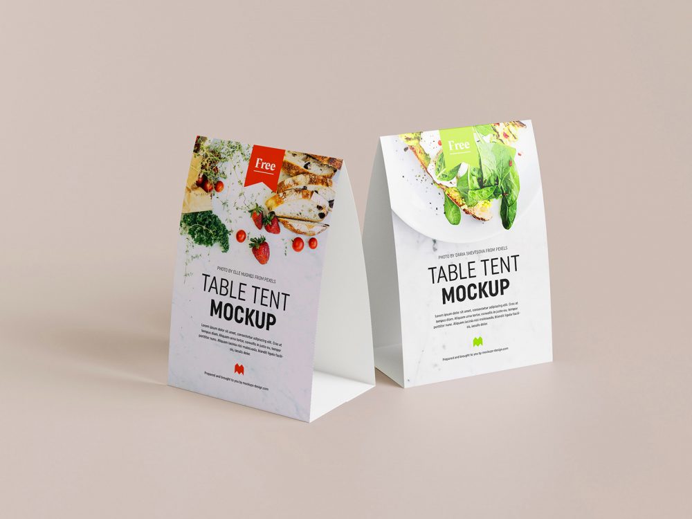 Table Tent Free Mockup