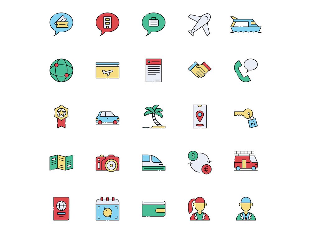 Travel Agent Icons