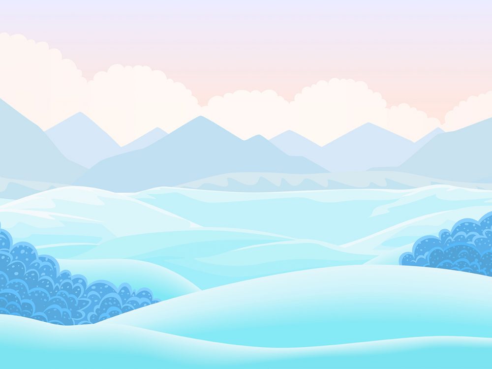 Winter Landscape Free Vector Illustration