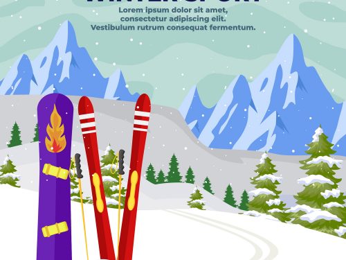 Winter Landscape Illustration