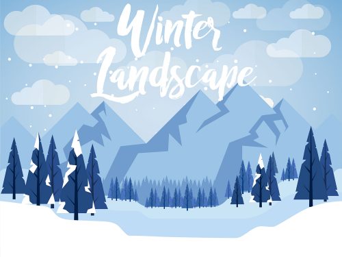 Winter Landscape Illustration