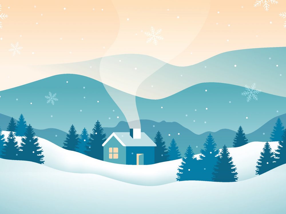 Winter Landscape Illustration