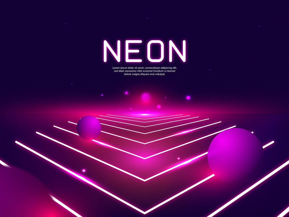 Abstract Neon Lights Background
