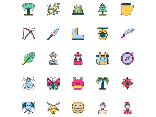 Africa Wildlife Icons