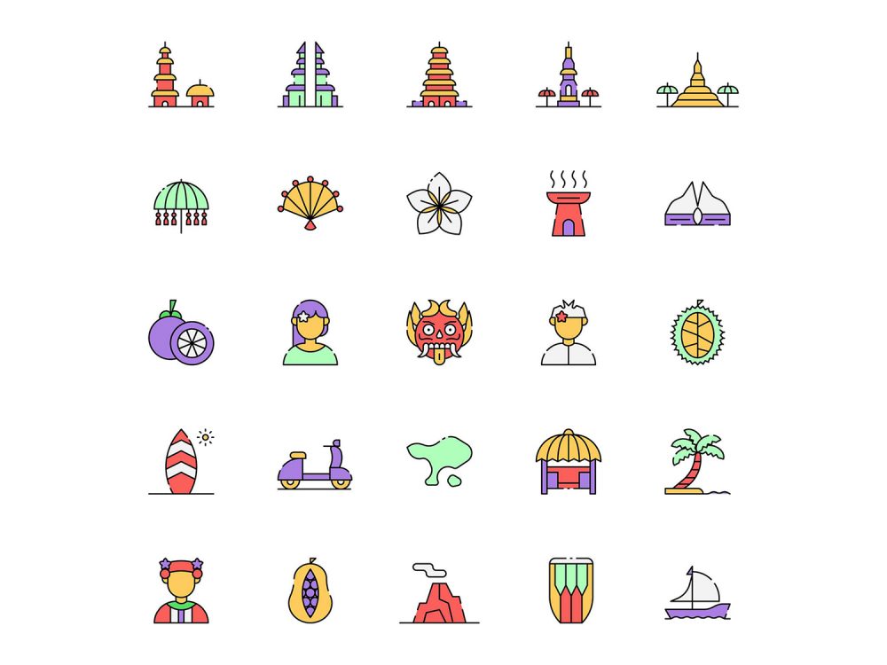 Bali Island Icons