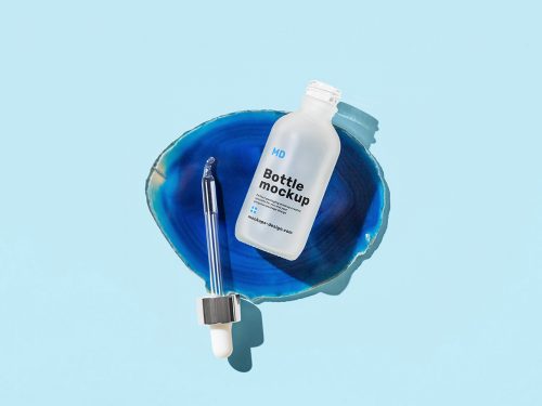 Free Dropper Bottle Mockup