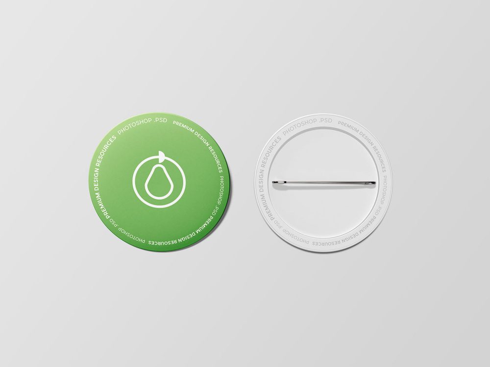 Free Pin Button Mockup