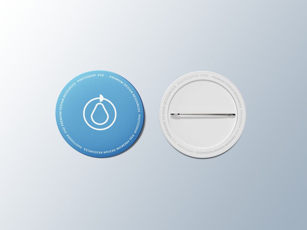 Free Pin Button Mockup