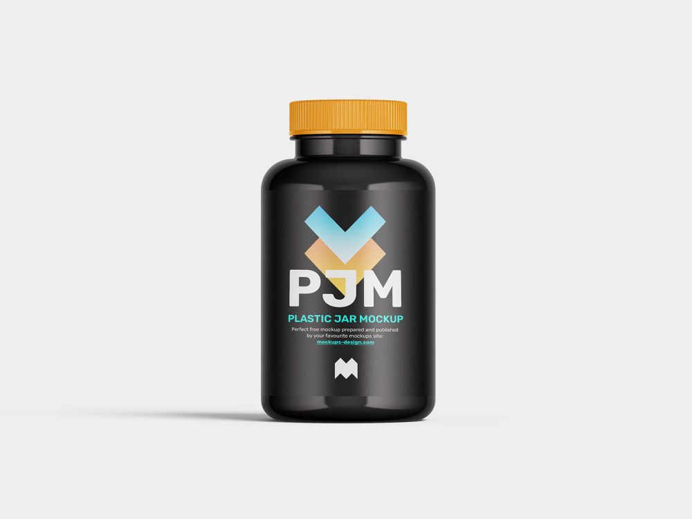 Free Plastic Jar PSD Mockup