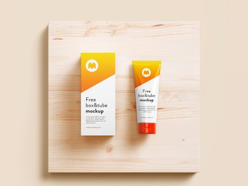 Free Tube & Box Mockup