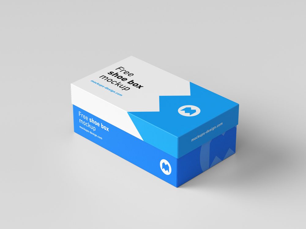 Shoe Box Package Mockup